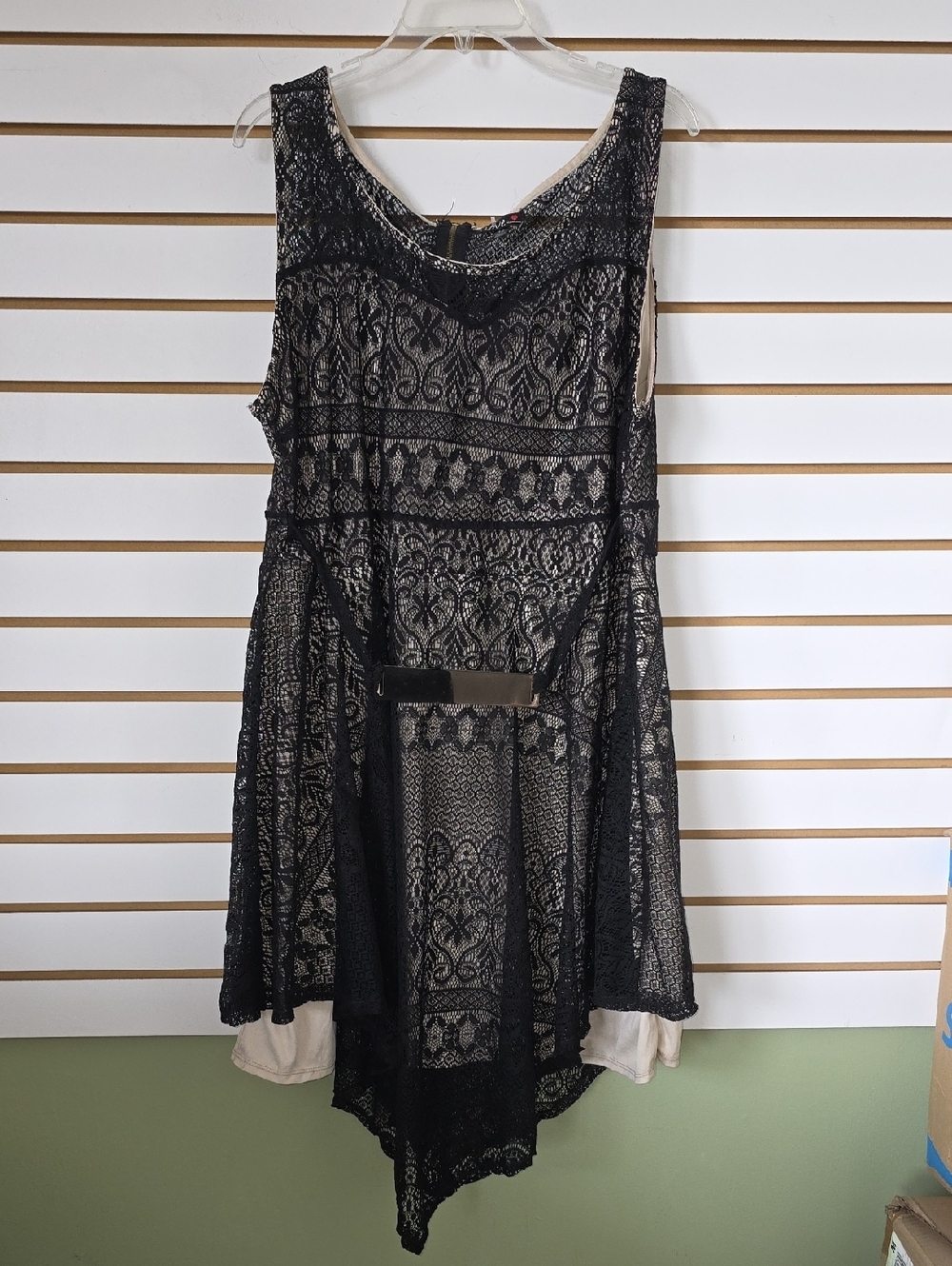 Lace Overlay Dress Asymetrical 4x